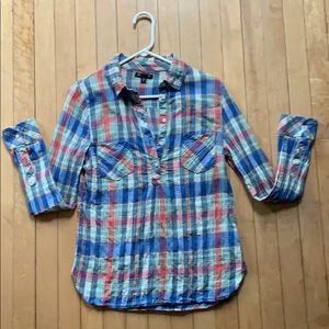 Gap long sleeve pullover henley tee